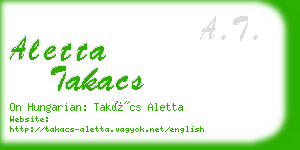 aletta takacs business card